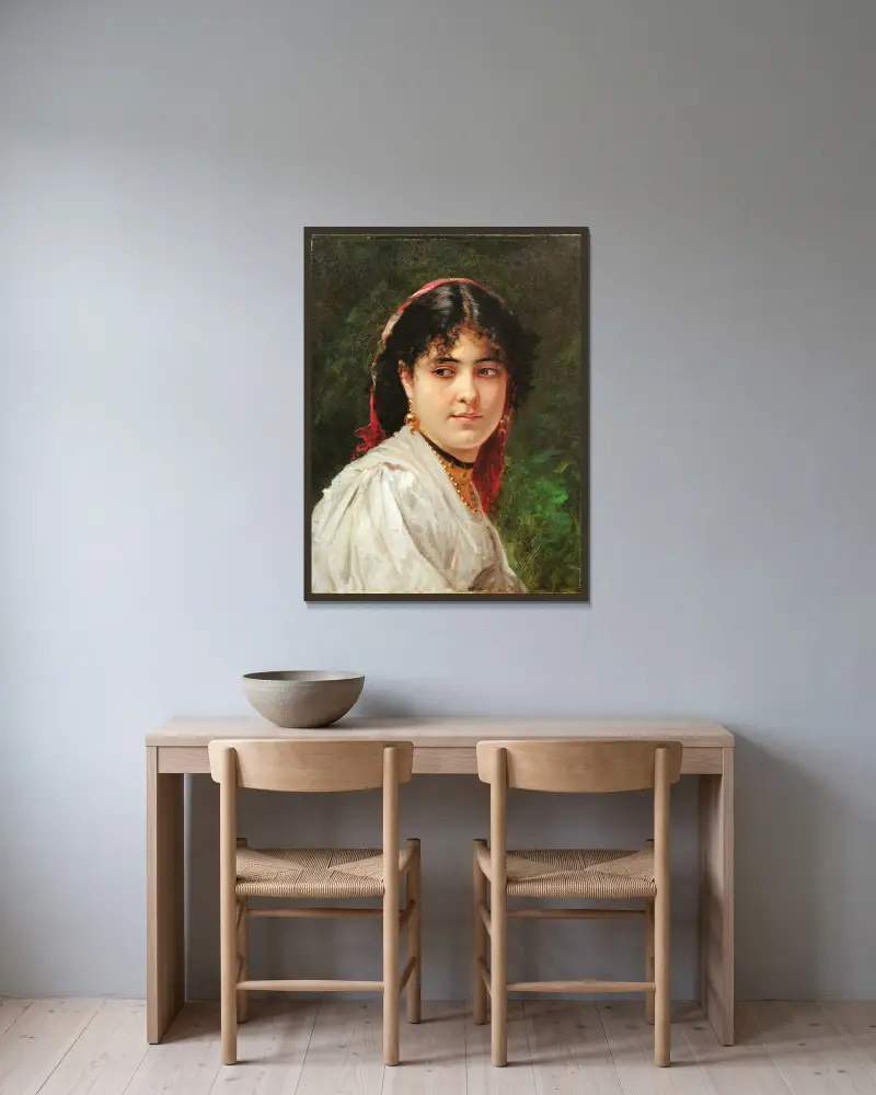 Portret młodej Włoszki, Alexandre Cabanel w ramie na ścianie