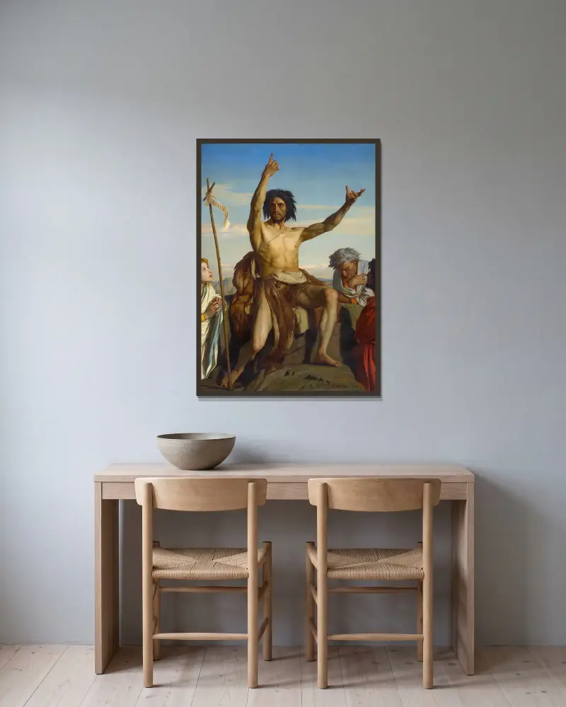 Saint Jean-Baptiste av Alexandre Cabanel inramad på en vägg