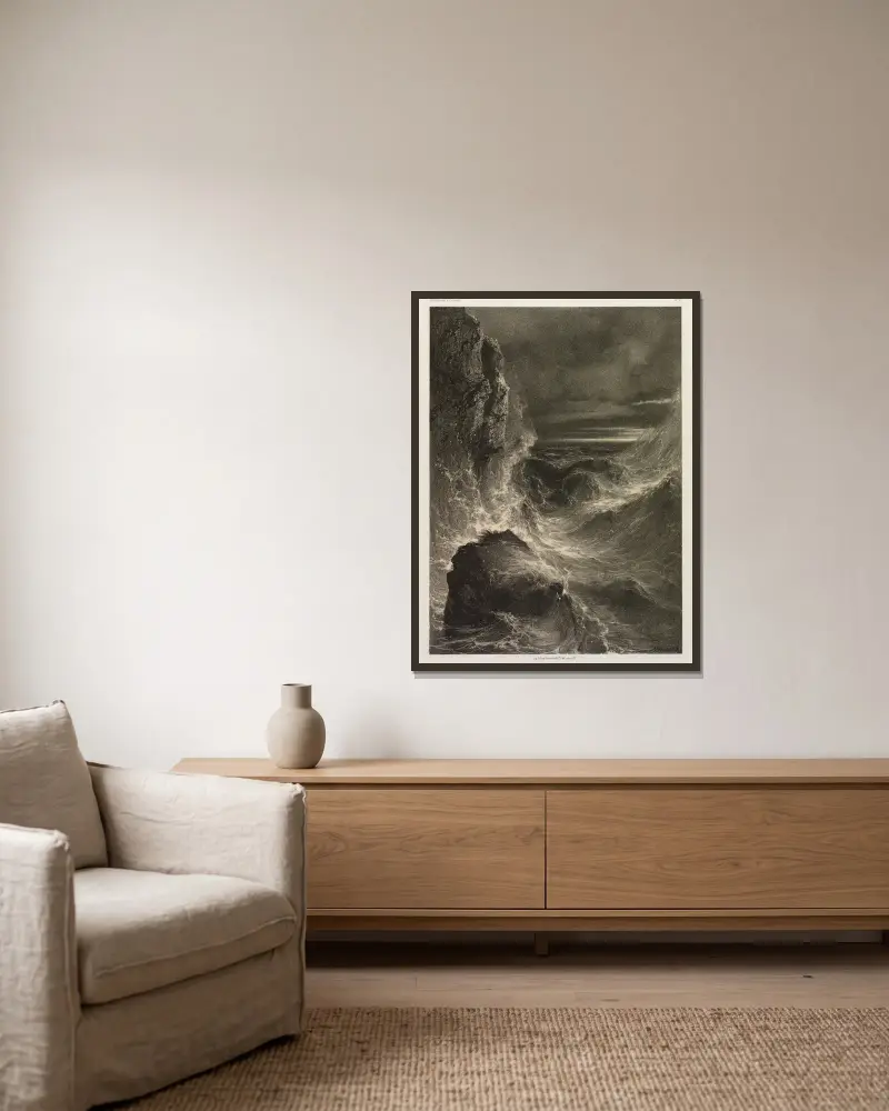 Moře, Alexandre Calame v rámu na stěně