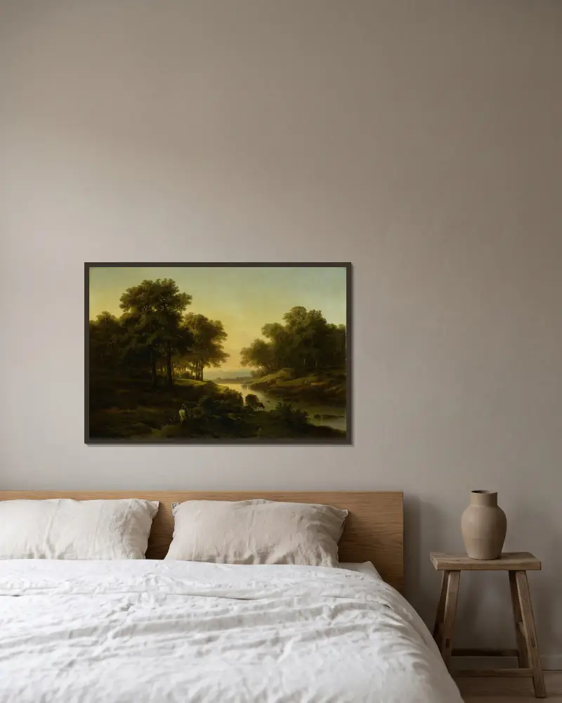 Krajina, Alexandre Calame v rámu na stěně