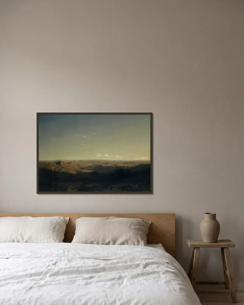 Południowy górski krajobraz, Alexandre Calame w ramie na ścianie