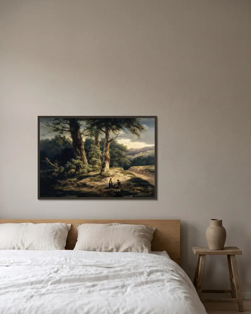 Krajobraz leśny, Alexandre Calame w ramie na ścianie