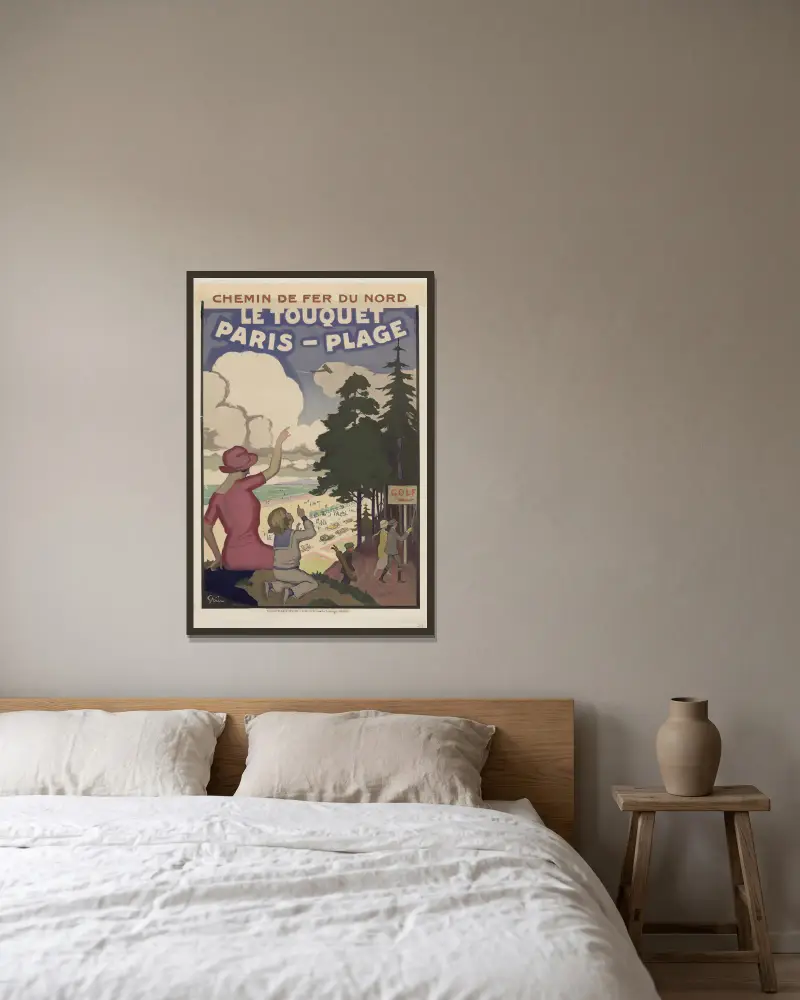 Le Touquet-Paris-Plage von Jules-Alexandre Grün gerahmt an einer Wand