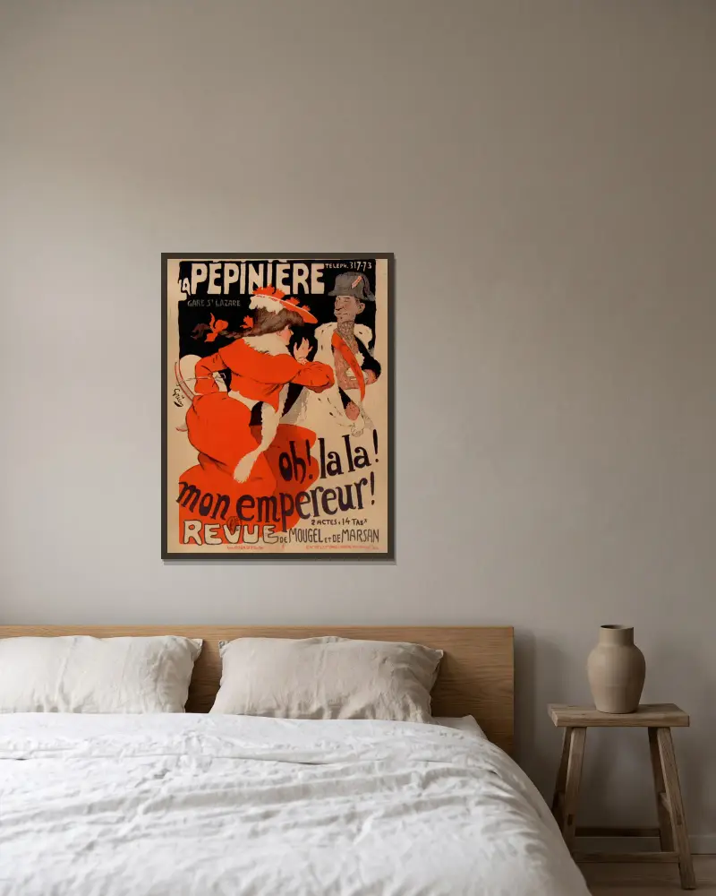 Oh! la la! mon empereur von Jules-Alexandre Grün gerahmt an einer Wand