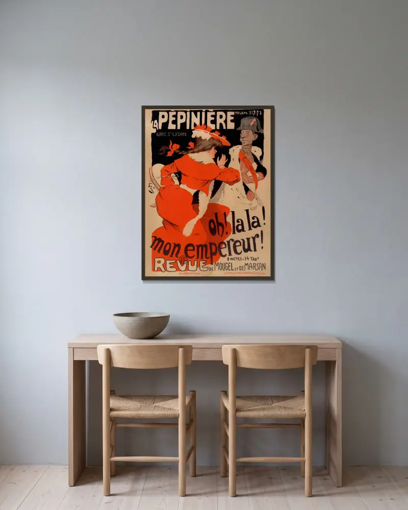 Oh! la la! mon empereur von Jules-Alexandre Grün gerahmt an einer Wand