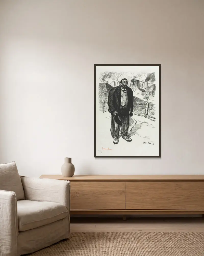 Čestný dělník, Théophile Alexandre Steinlen v rámu na stěně
