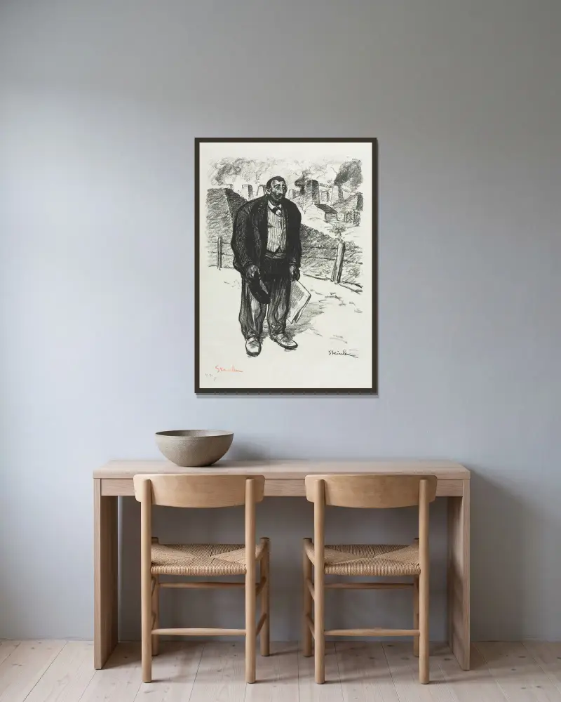 Čestný dělník, Théophile Alexandre Steinlen v rámu na stěně