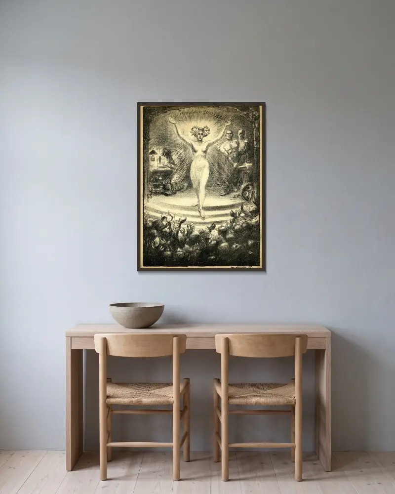 Wissenschaft Arbeit von Théophile Alexandre Steinlen gerahmt an einer Wand