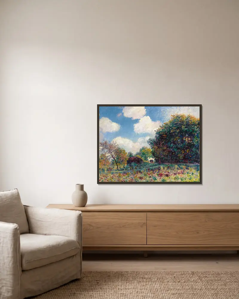 Chemin À L’entrée D’un Bois av Alfred Sisley inramad på en vägg