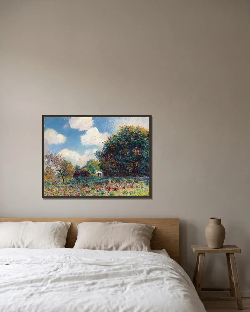 Chemin À L’entrée D’un Bois av Alfred Sisley inramad på en vägg