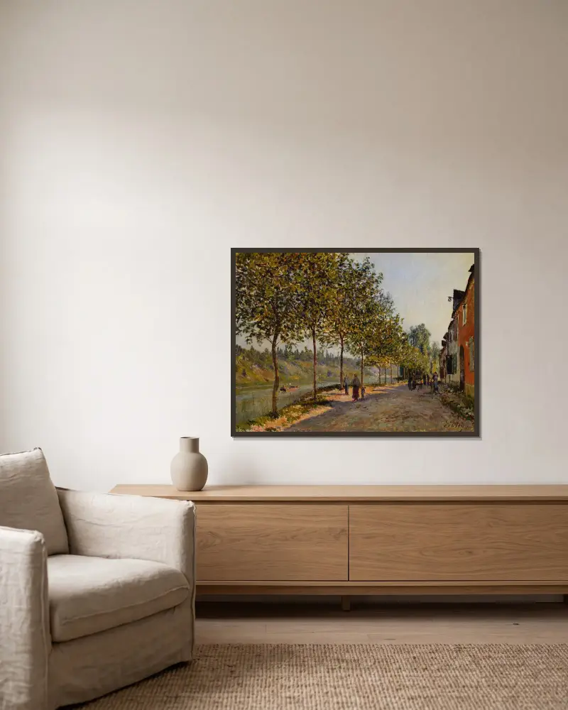 Czerwcowy poranek w Saint-Mammès, Alfred Sisley w ramie na ścianie