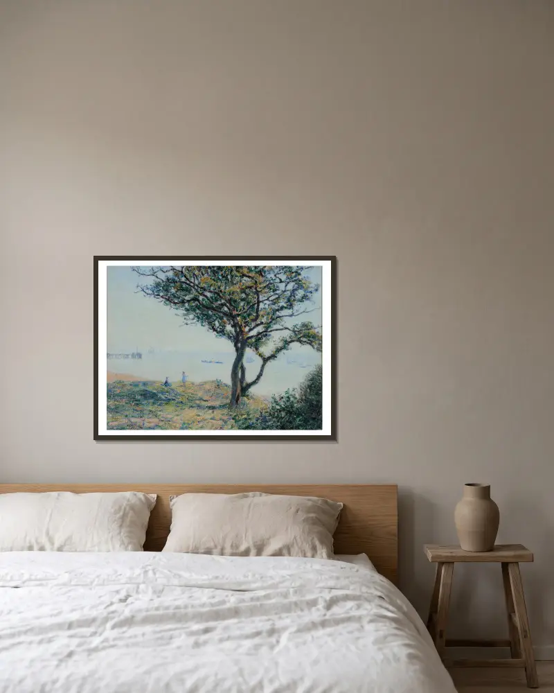 La rade de Cardiff av Alfred Sisley inramad på en vägg