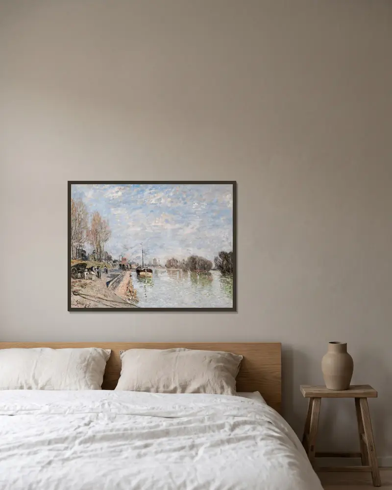 Seina u Suresnes, 1879 – Nr. 2, Alfred Sisley v rámu na stěně