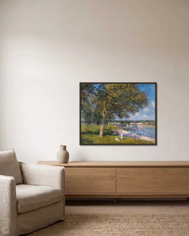 Orzech w łące w Thomery, Alfred Sisley w ramie na ścianie