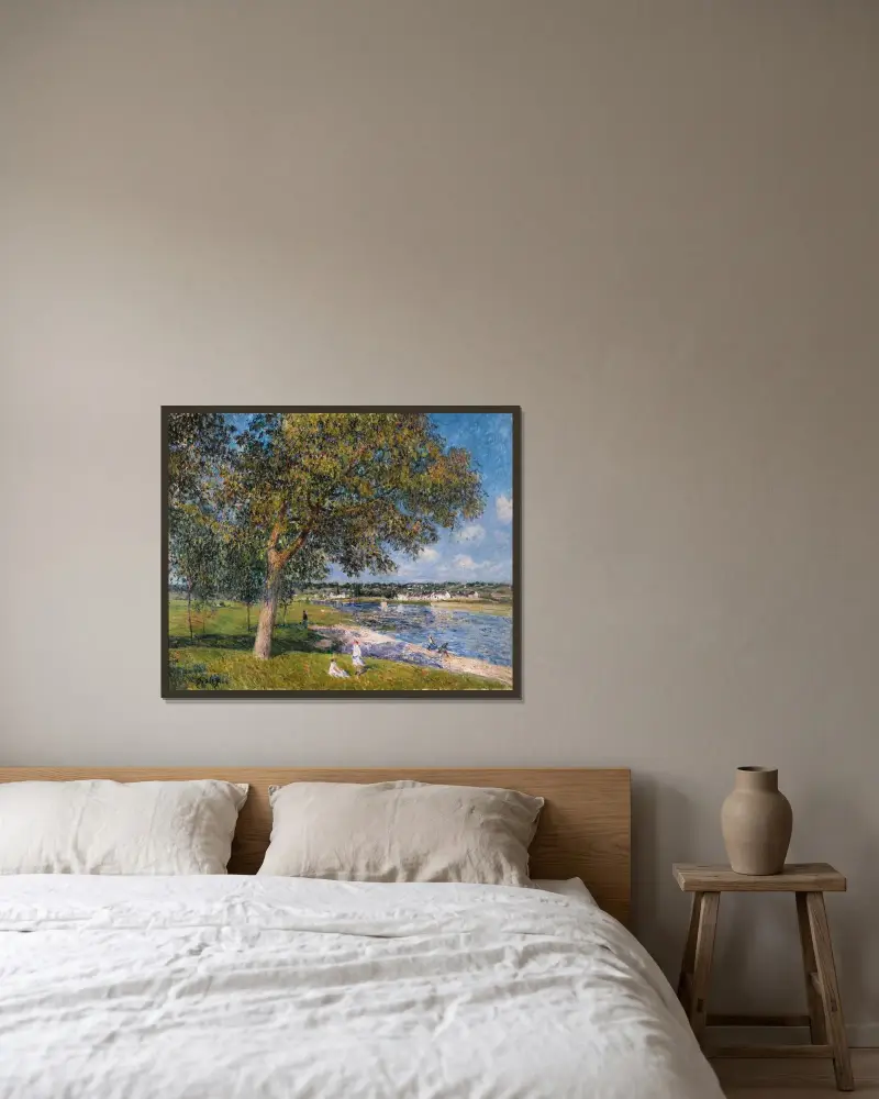 Orzech w łące w Thomery, Alfred Sisley w ramie na ścianie