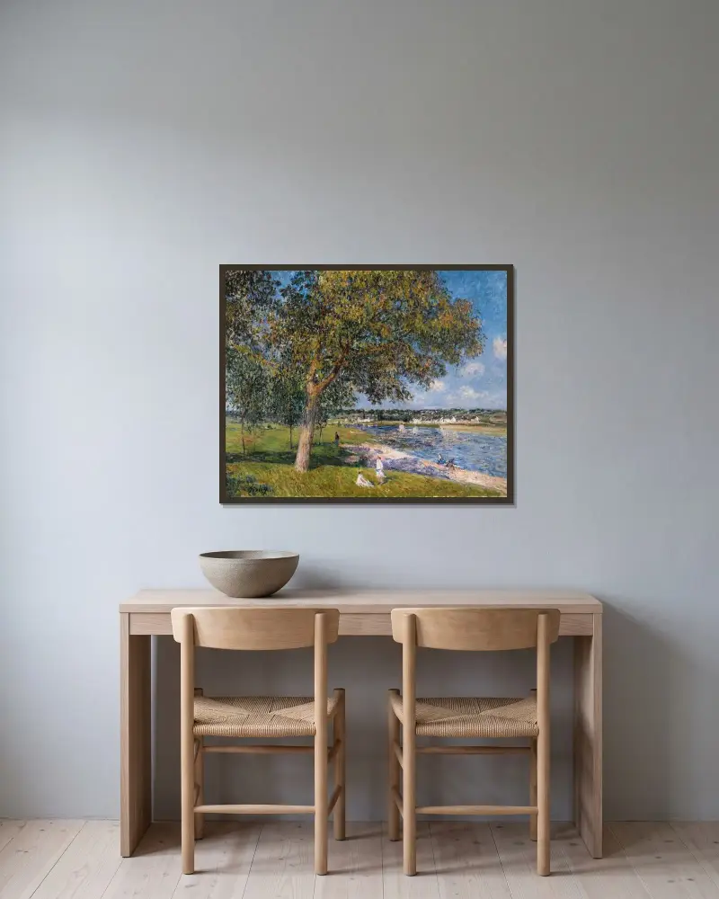 Orzech w łące w Thomery, Alfred Sisley w ramie na ścianie