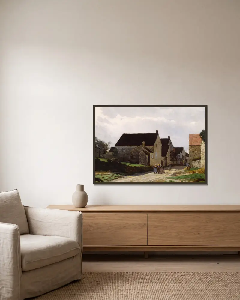 Kobiety idące do lasu, Alfred Sisley w ramie na ścianie