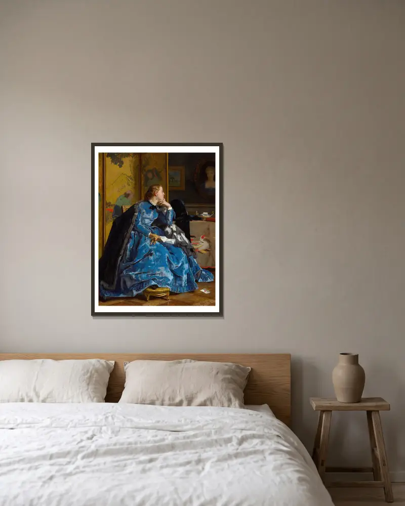 Księżna (Niebieska suknia), Alfred Stevens w ramie na ścianie