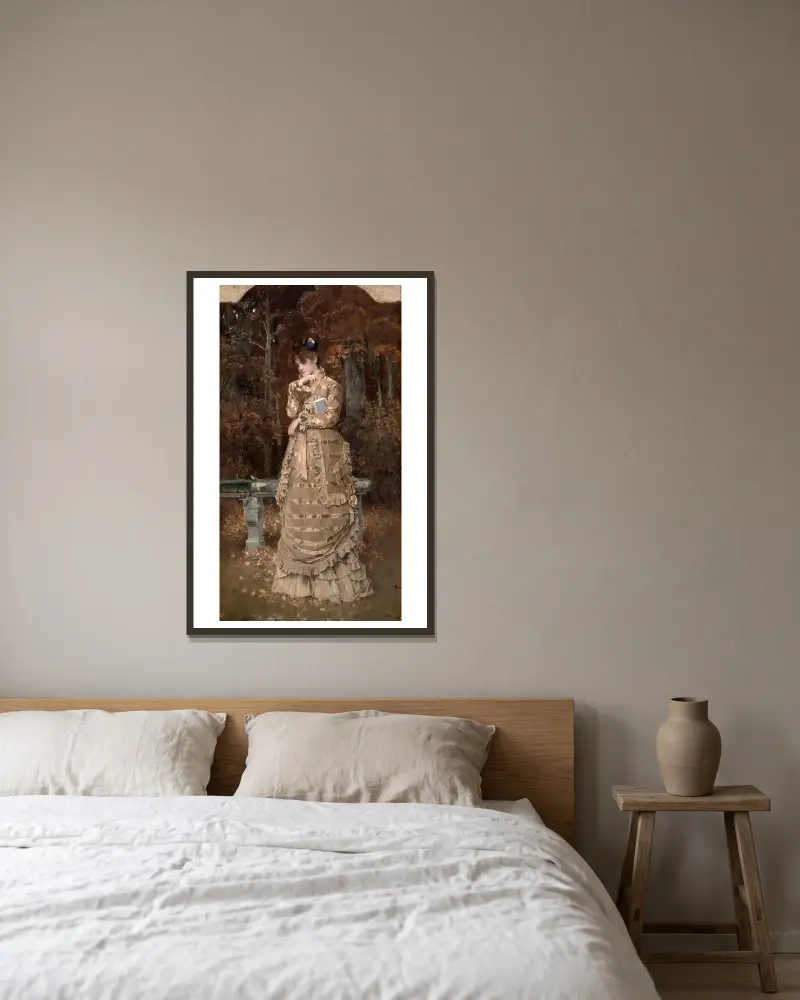 Pád, Alfred Stevens v rámu na stěně