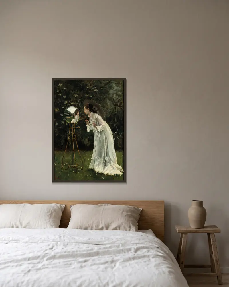 Srebrna kula, Alfred Stevens w ramie na ścianie