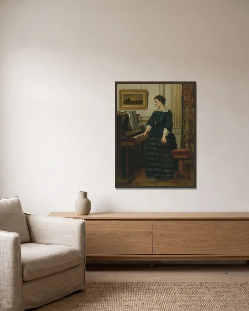 Nieobecność, Alfred Stevens w ramie na ścianie