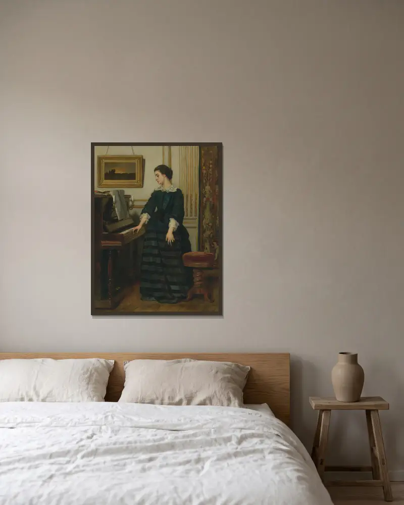 Nieobecność, Alfred Stevens w ramie na ścianie