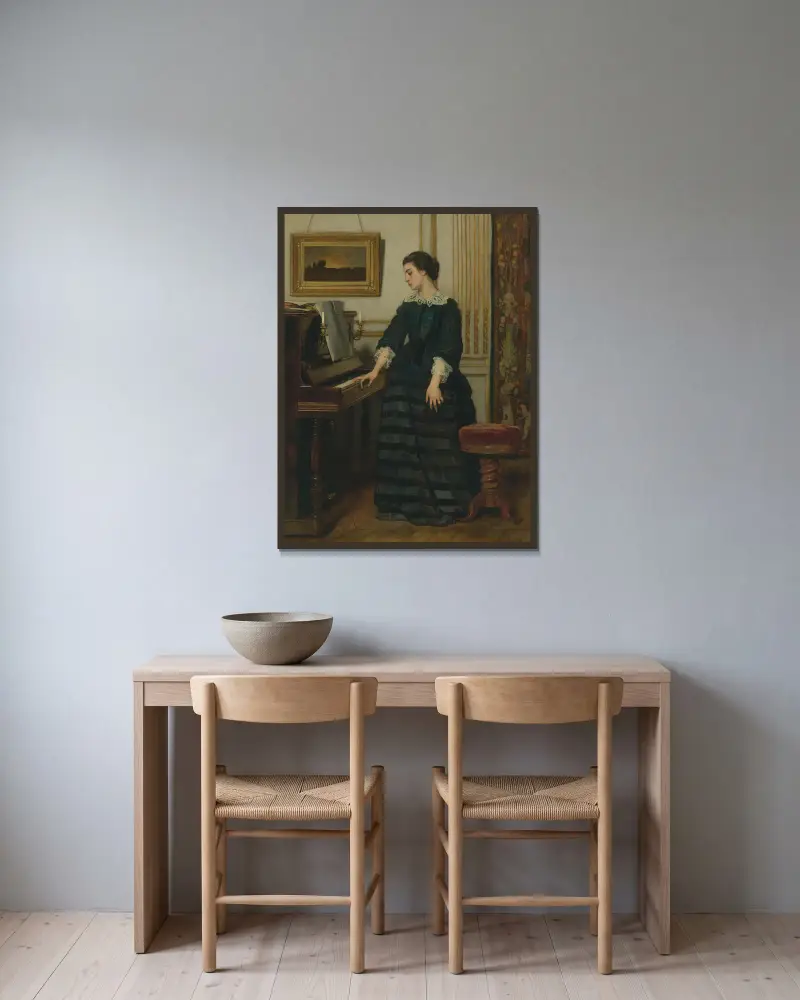 Nieobecność, Alfred Stevens w ramie na ścianie