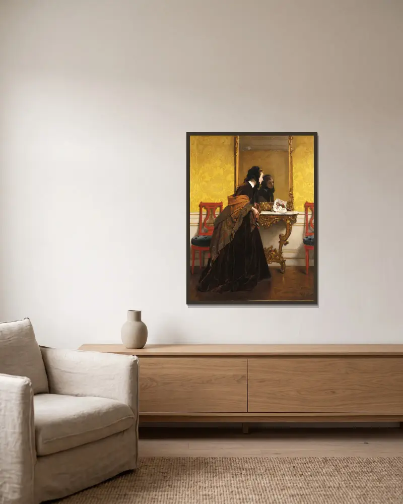 Bukiet, Alfred Stevens w ramie na ścianie