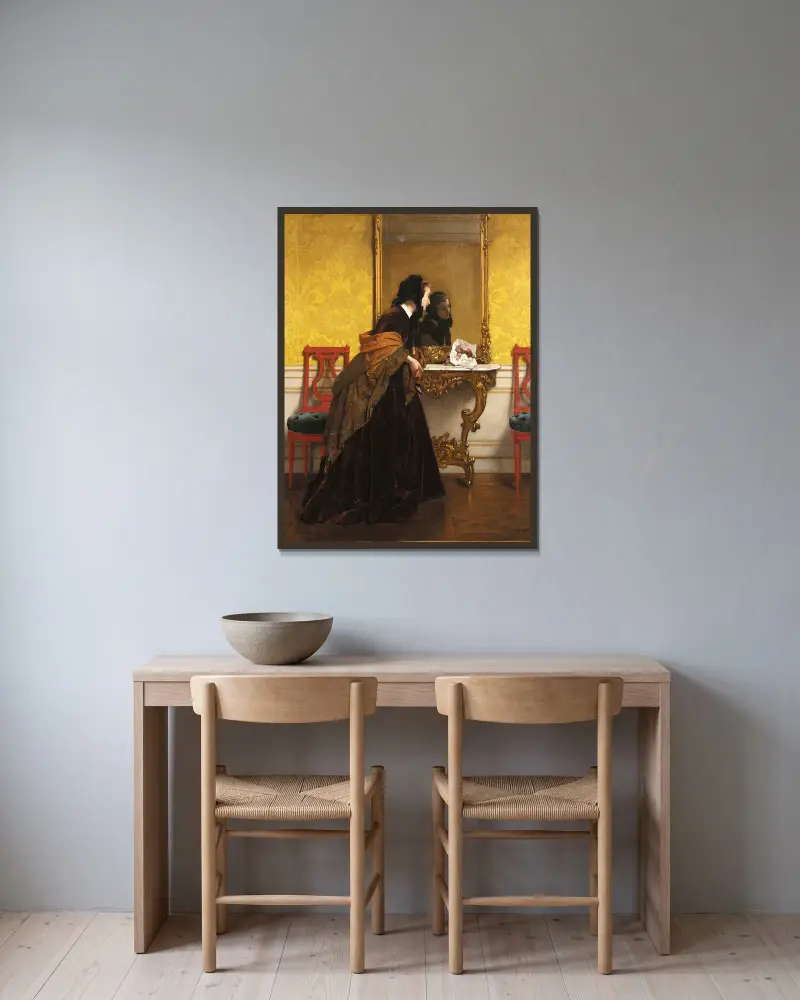 Bukiet, Alfred Stevens w ramie na ścianie
