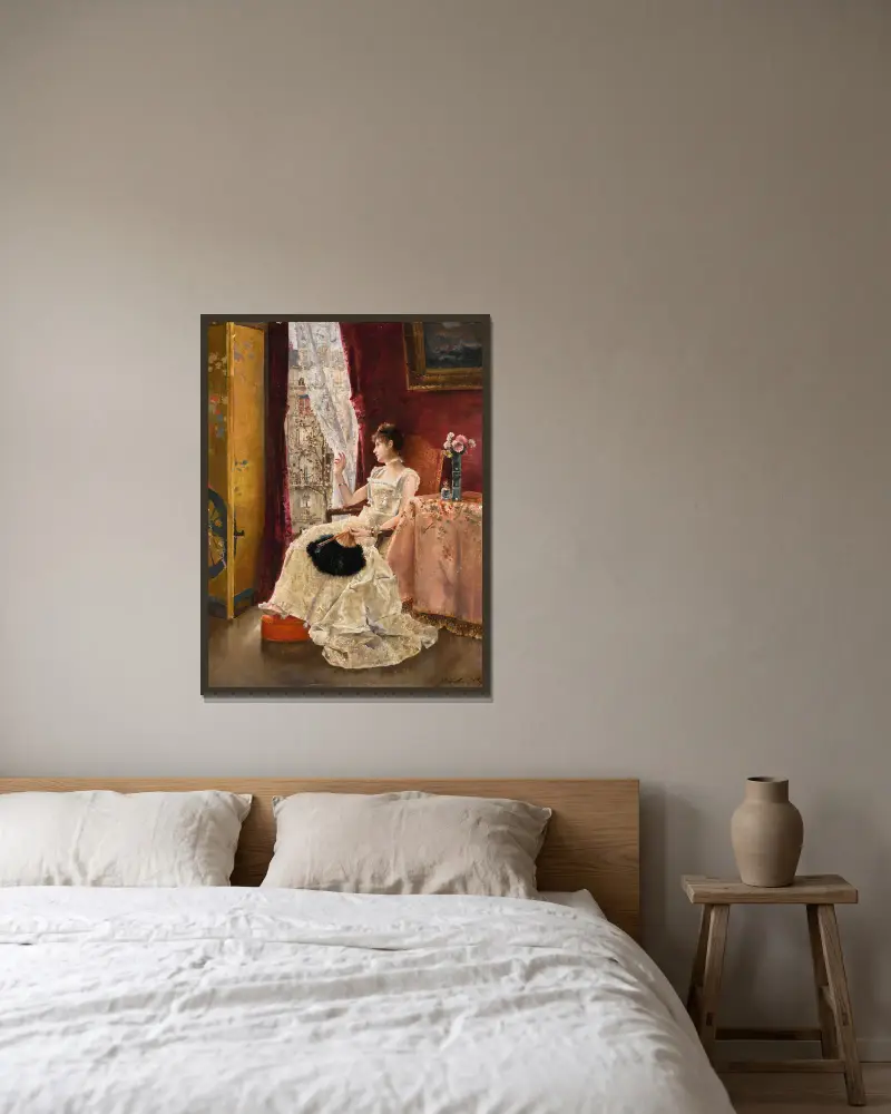 Reverie, Alfred Stevens v rámu na stěně