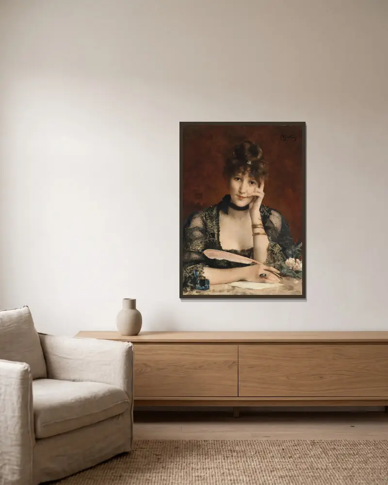 List, Alfred Stevens w ramie na ścianie