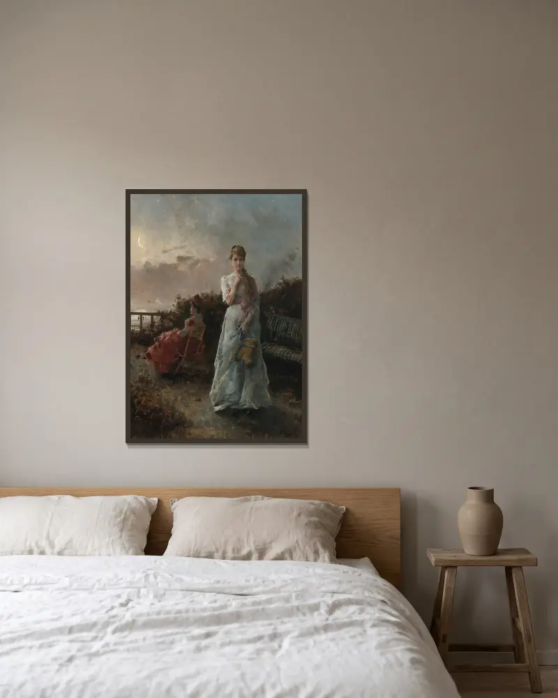 Un Soir À La Mer von Alfred Stevens gerahmt an einer Wand