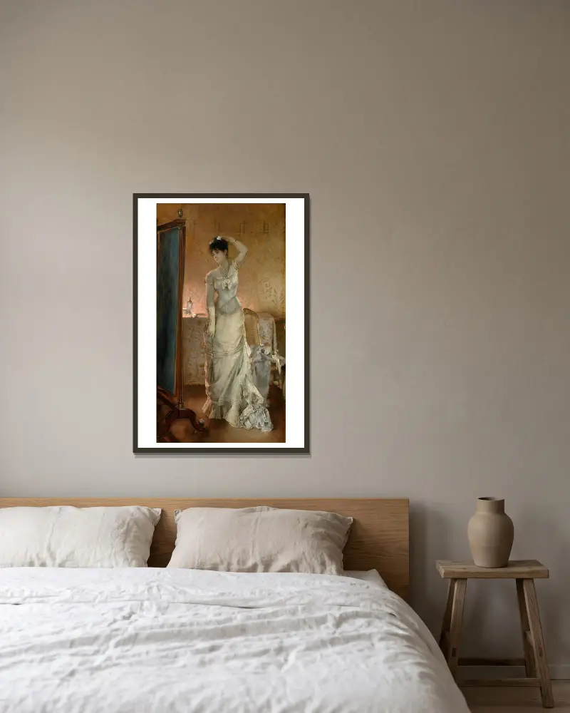 Zima, Alfred Stevens w ramie na ścianie
