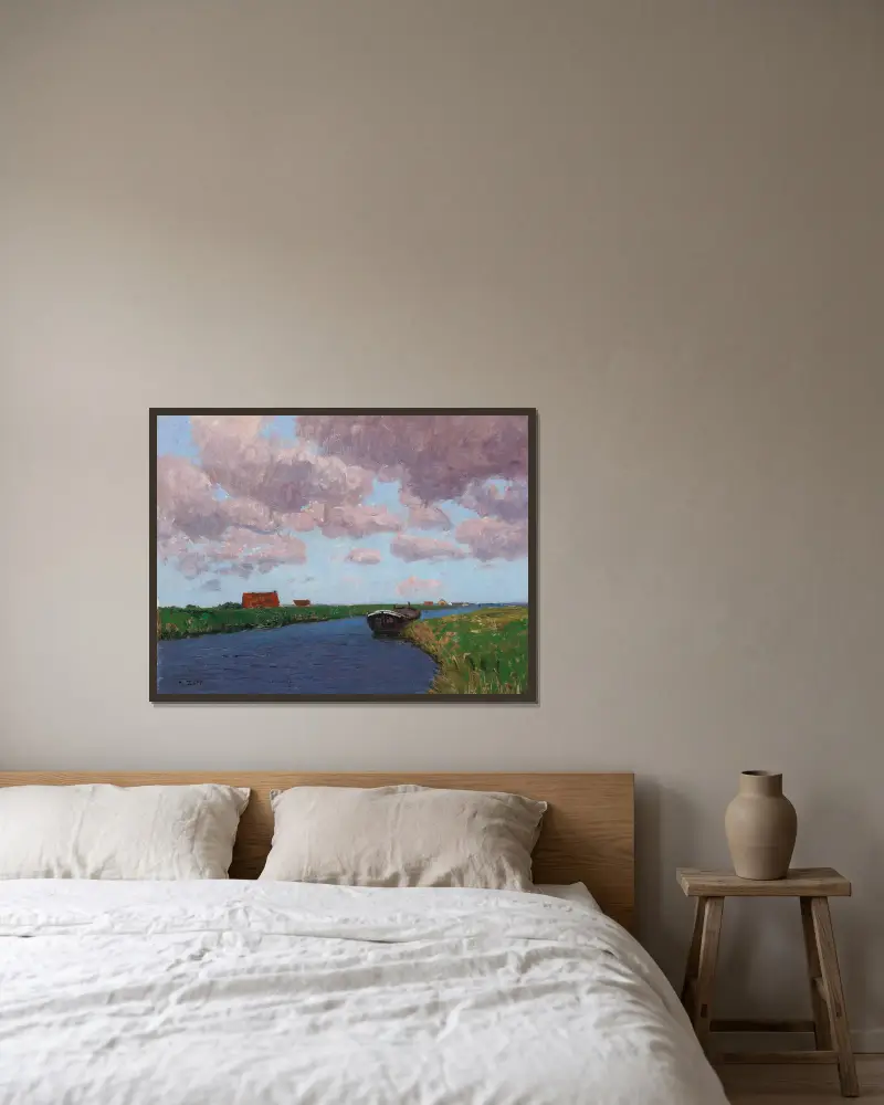 Landschaft Belgien von Alfred Zoff gerahmt an einer Wand