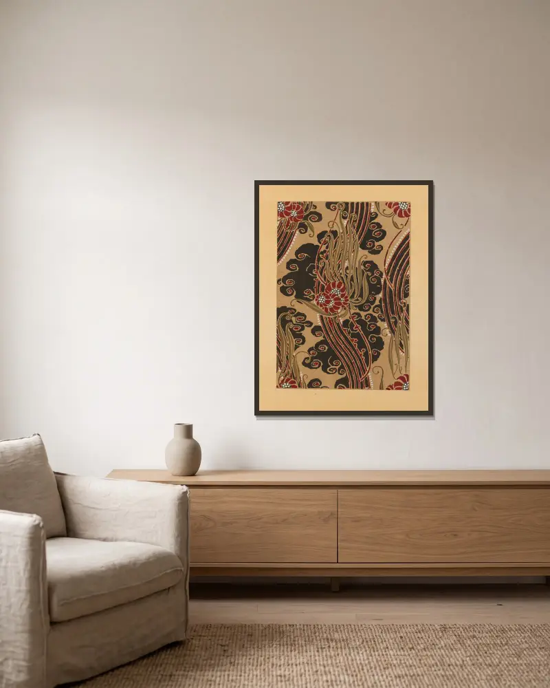 20 compositions en couleurs dans le style oriental Pl.14 av Emile-Allain Séguy inramad på en vägg