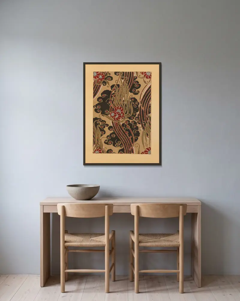 20 compositions en couleurs dans le style oriental Pl.14 av Emile-Allain Séguy inramad på en vägg
