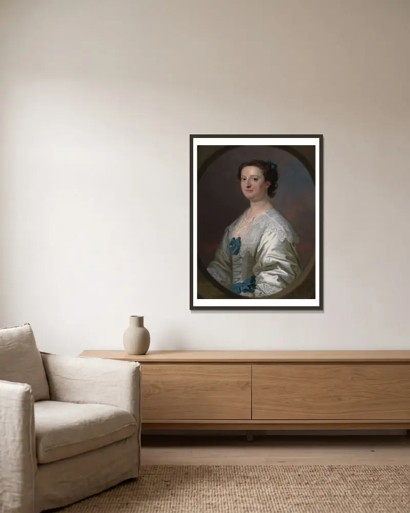 Arabella Pershall, Lady Glenorchy av Allan Ramsay inramad på en vägg