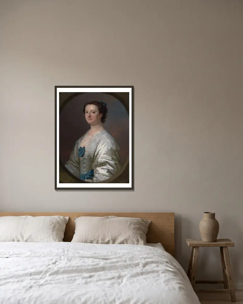 Arabella Pershall, Lady Glenorchy av Allan Ramsay inramad på en vägg