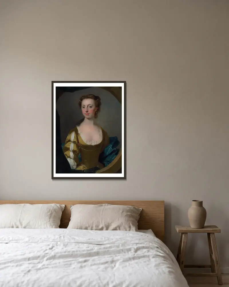 Portrait Of A Lady, Traditionally Identified As Mrs. Kitty Clive av Allan Ramsay inramad på en vägg