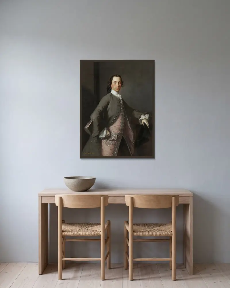 Portrait Of John Campbell av Allan Ramsay inramad på en vägg