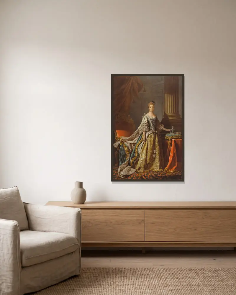 Královna Charlotte, Allan Ramsay v rámu na stěně