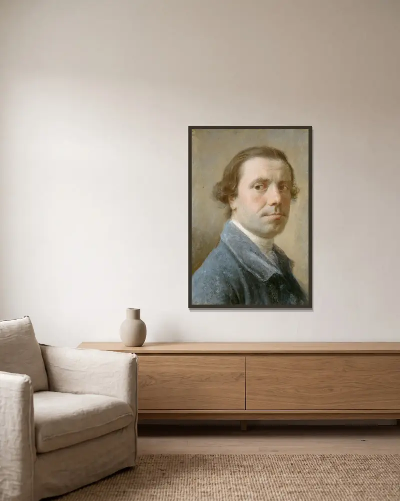Self-portrait av Allan Ramsay inramad på en vägg