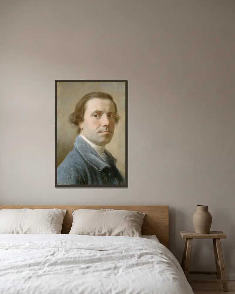 Self-portrait av Allan Ramsay inramad på en vägg