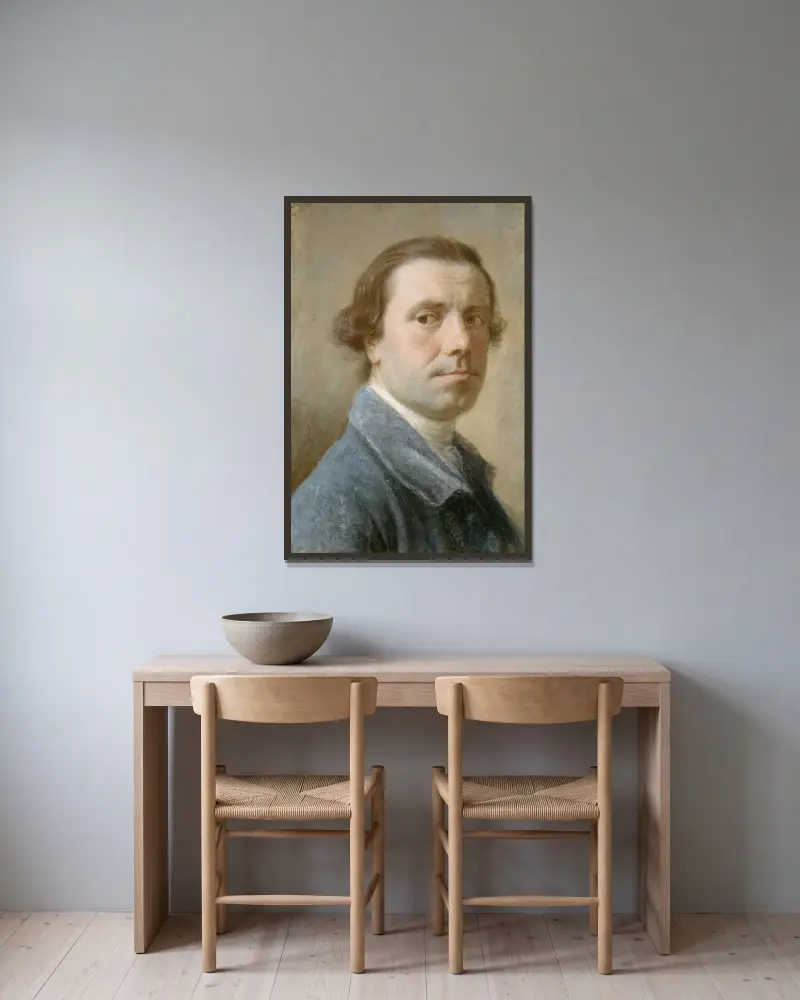 Self-portrait av Allan Ramsay inramad på en vägg