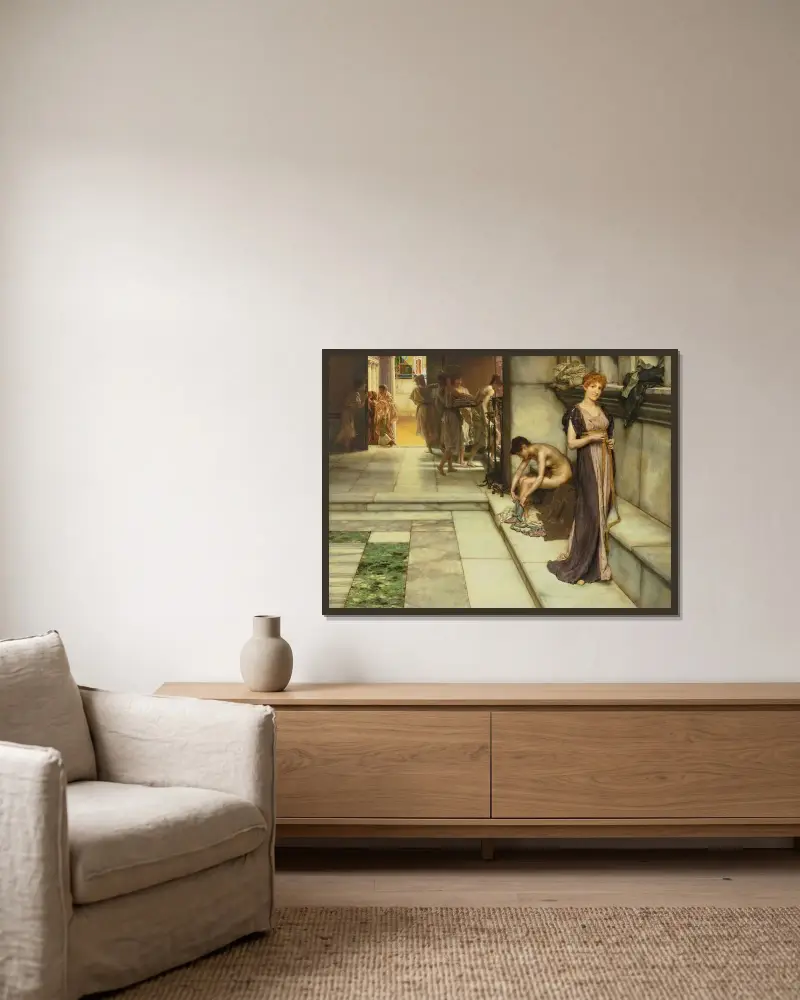 Apodyterium, Lawrence Alma-Tadema w ramie na ścianie