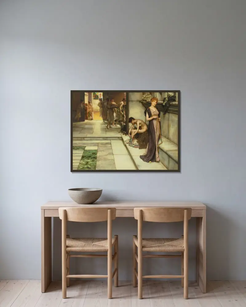 Apodyterium, Lawrence Alma-Tadema w ramie na ścianie