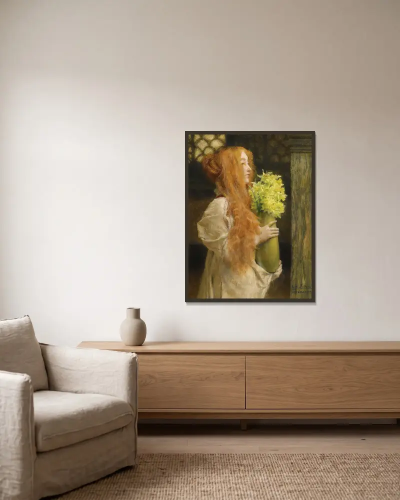 Wiosenne kwiaty, Lawrence Alma-Tadema w ramie na ścianie