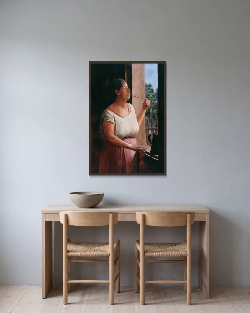 Nhá Chica von Almeida Júnior gerahmt an einer Wand