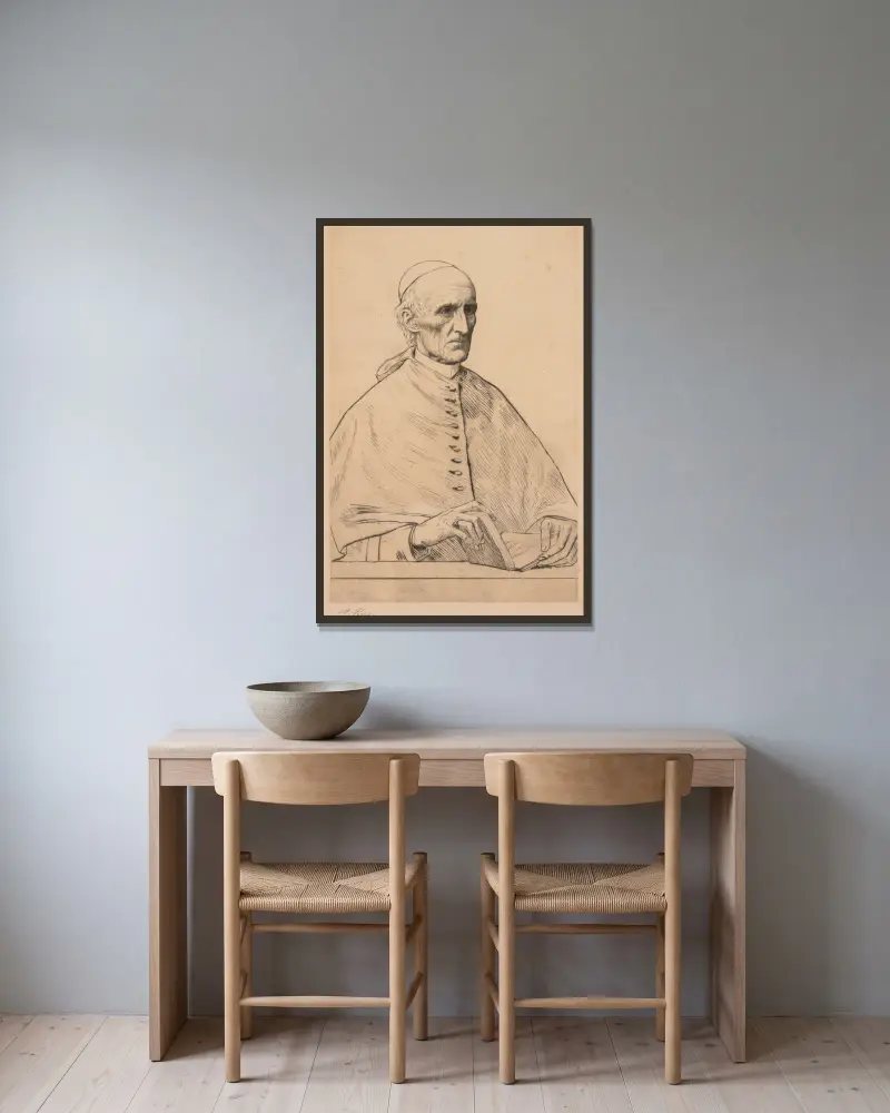 Kardynał Manning – nr 1, Alphonse Legros w ramie na ścianie