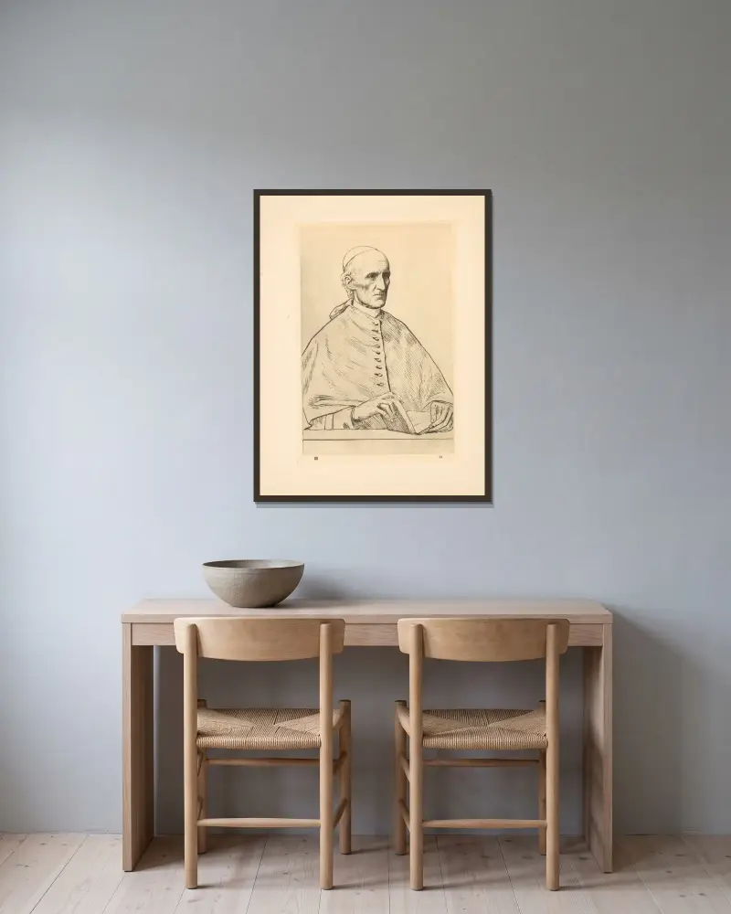 Kardynał Manning, Alphonse Legros w ramie na ścianie